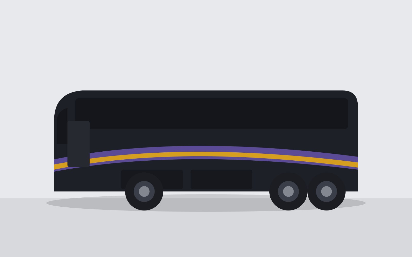2013 Prevost XLII entertainer coach with 12 bunks, illustrated side profile