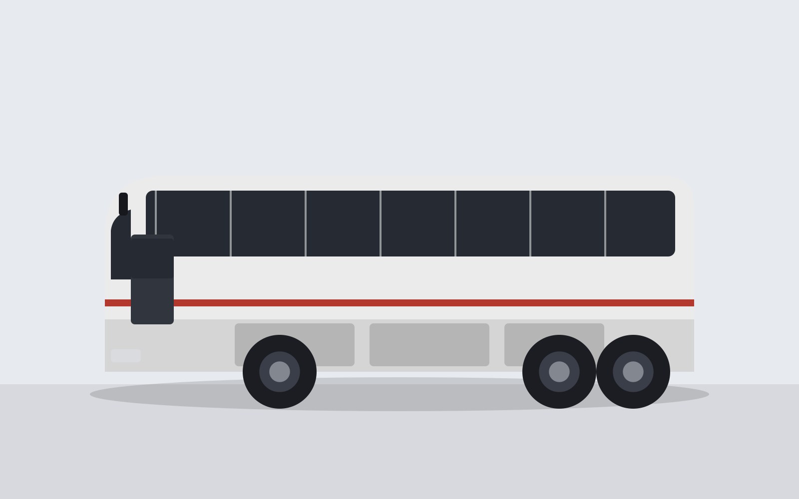 2015 Prevost H3-45 56-passenger motorcoach, illustrated side profile