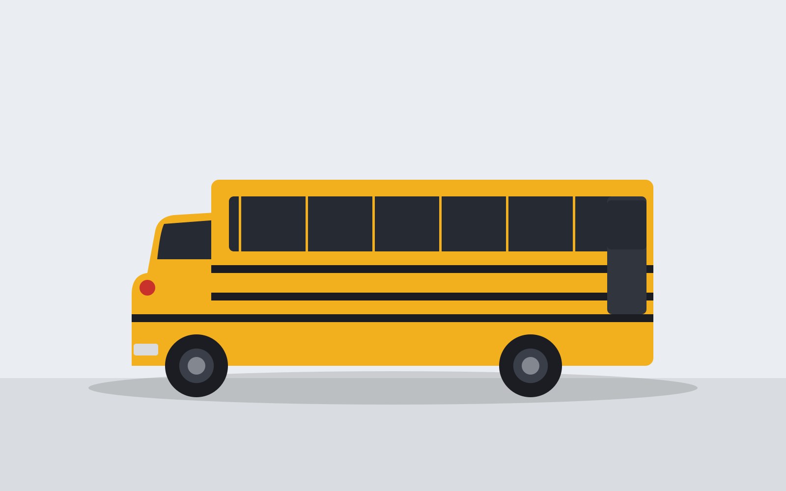 2016 Blue Bird Vision 71-passenger school bus, illustrated side profile