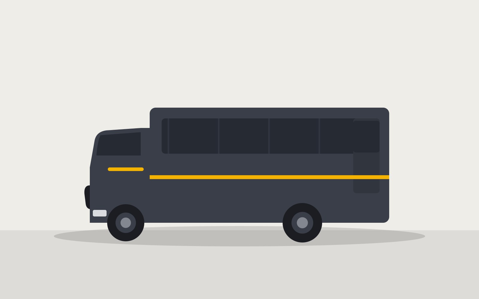 2019 Ford Transit 350 HD 14-passenger shuttle van, illustrated side profile